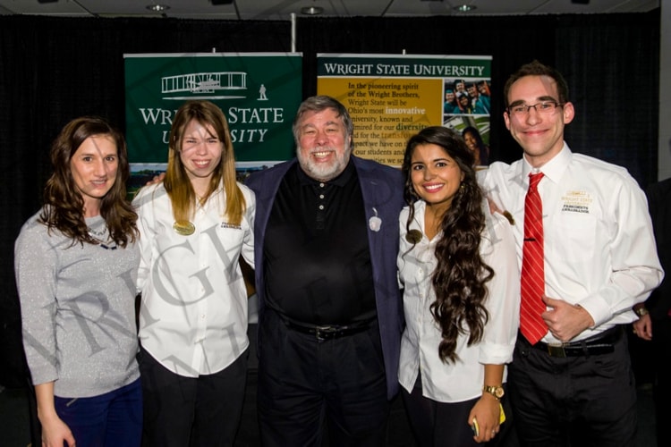 Steve Wozniak and the President's Ambassadors at Wright State University